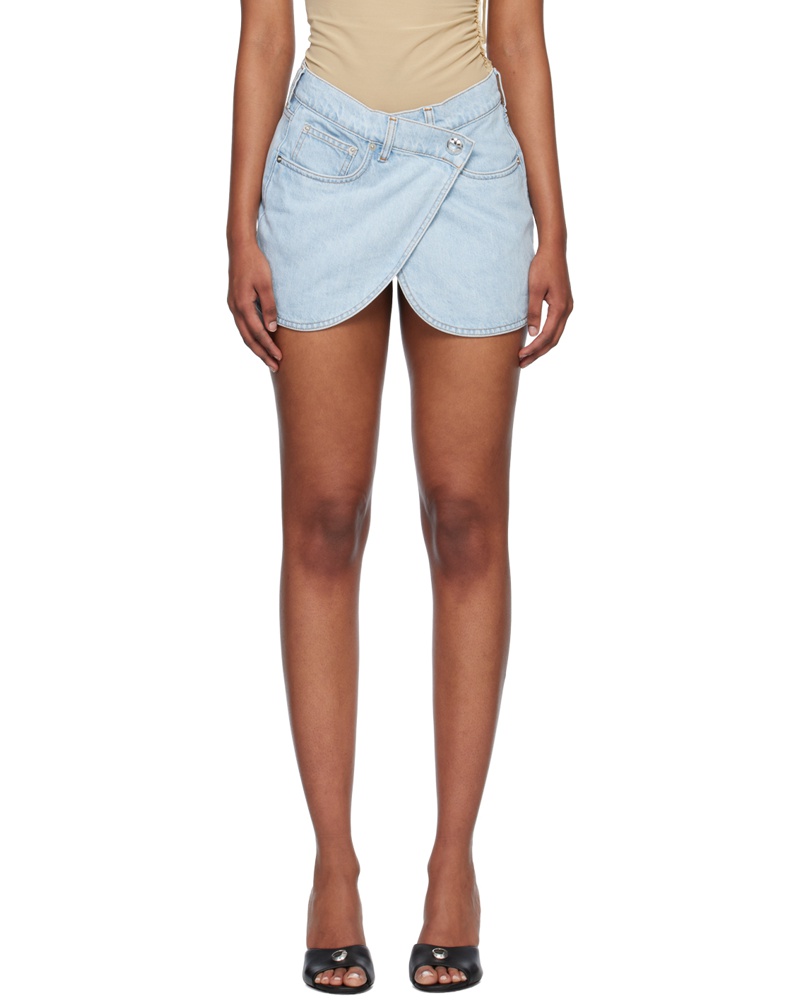 COPERNI Damen Blue Wrap Denim Miniskirt