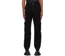 Black Four-Pocket Cargo Pants