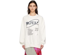 White Royal Letter Sweatshirt