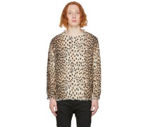 Beige Oversized Cheetah Sweater