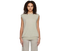 Taupe Crewneck Vest