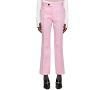 SSENSE Exclusive Pink Flared Trousers