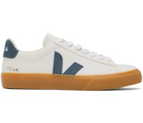 White & Navy Campo Sneakers