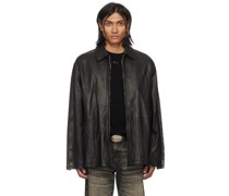Black L-Stoller Leather Jacket