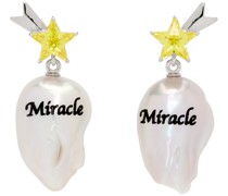 Silver & Yellow 'Miracle' Pearl Earrings