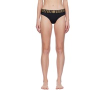 Black Greca Border Bikini Bottoms