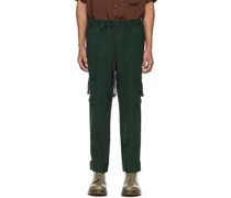 Green Tabbed Cargo Pants