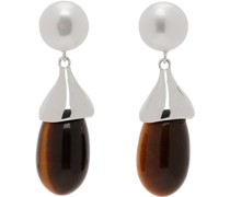 Brown & Black Tiger's Eye Audrey Earrings