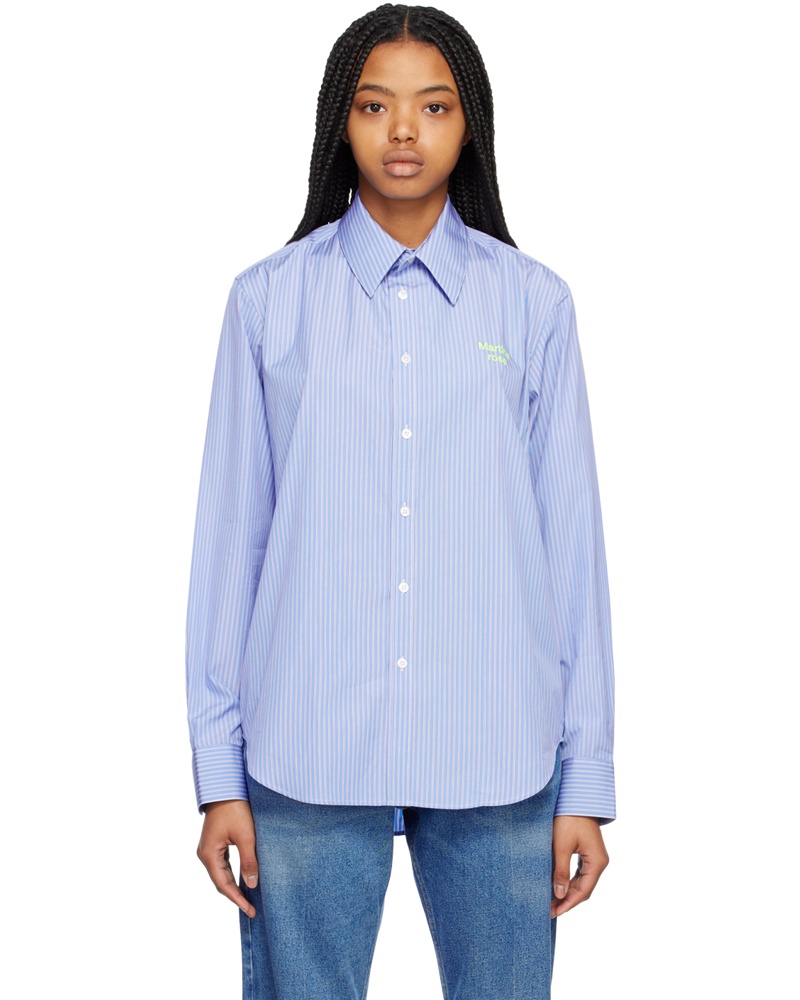 Martine Rose Damen Blue Classic Shirt