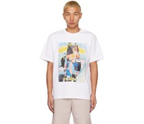 White Graphic Poster Wall T-Shirt
