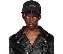 Black Crystal Flat Cap