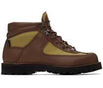 Brown & Yellow Feather Light Boots