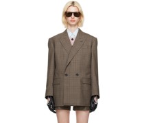 Brown Check Blazer