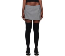 Gray Crombie Mini Skirt