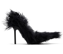 Black Flex Fur 110mm Heels