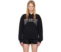 Black Embroidered Sweatshirt