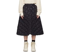 Black Quilted Down Skirt