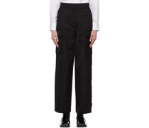 Black Paneled Trousers