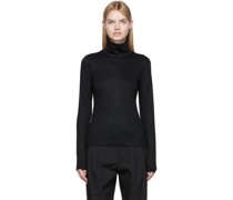 Black Merino Turtleneck