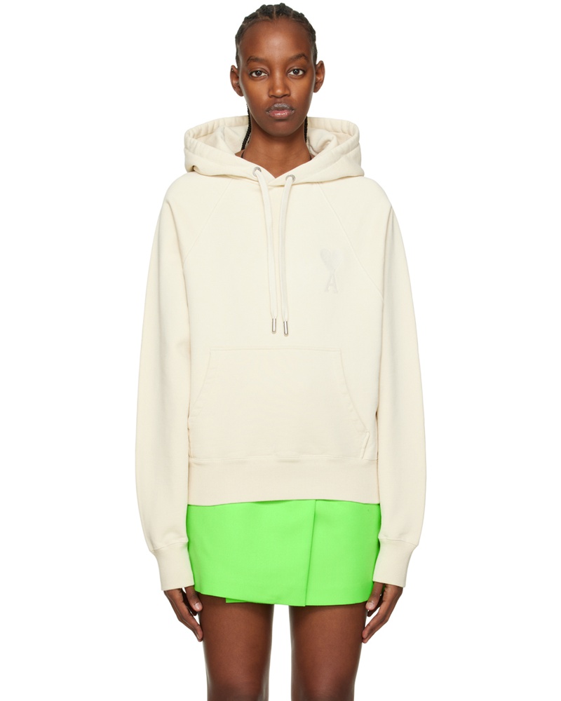 Ami Damen Off-White Ami De Cœur Hoodie
