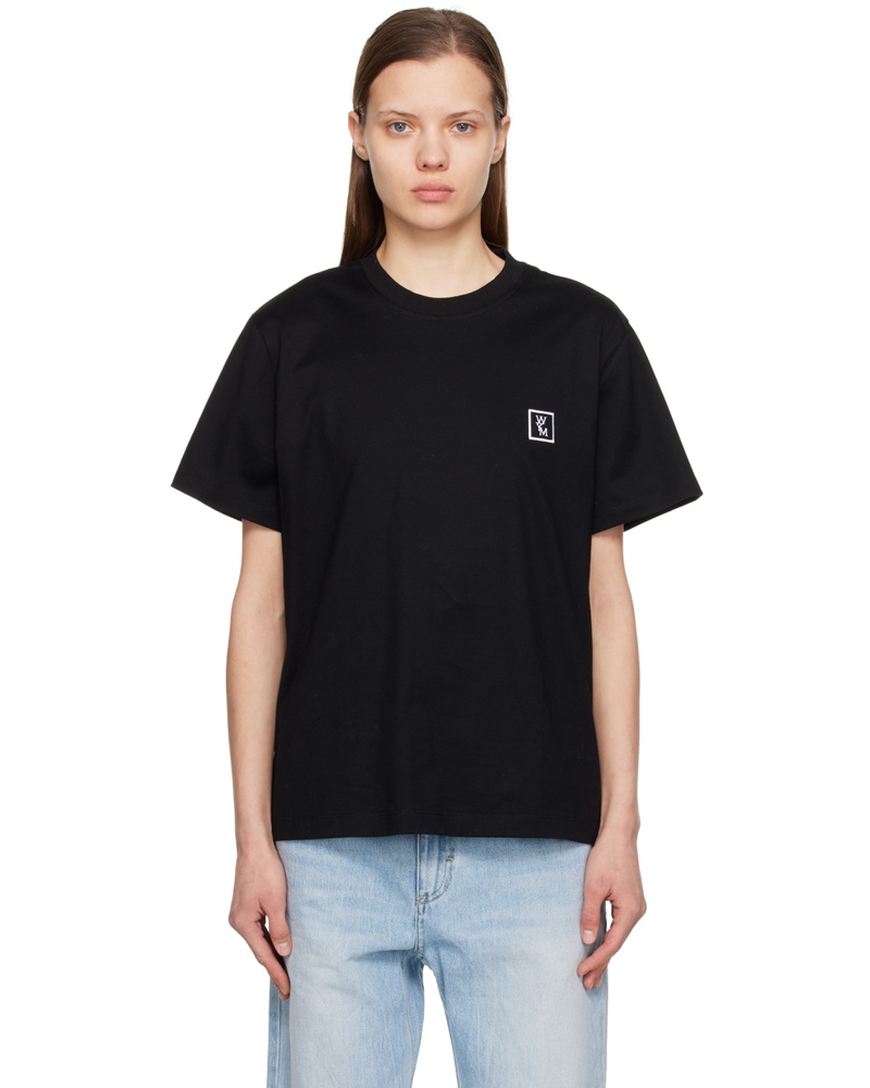 Wooyoungmi Damen Black Crewneck T-Shirt