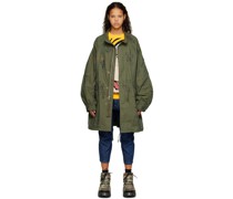Khaki Printed Coat