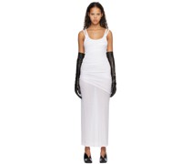 White Asymmetric Maxi Dress