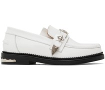 White Metal Loafers