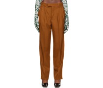 Brown Two-Pleat Trousers