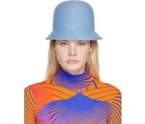 Blue Felted Bucket Hat