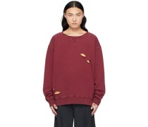 Burgundy Cutout Sweatshirt