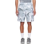 Gray Camouflage Cargo Shorts