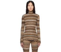 Brown Ombre Stripe Turtleneck