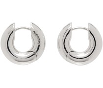 Silver Round Volume Earrings