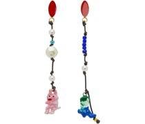 Multicolor Graphic Charm Earrings
