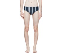 Blue Stripe Swim Shorts