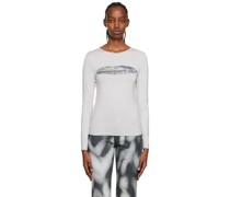 Gray Globe Long Sleeve T-Shirt