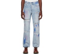 Blue Anti K Streets Kolor Jeans