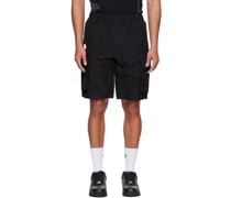 Black Patch Cargo Shorts
