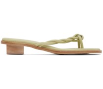 Green Wave Thong Sandals