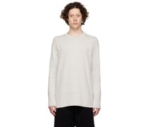Gray Organic Cotton Long Sleeve T-Shirt