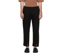 Black Cotton Lounge Pants