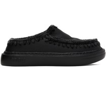 Black Bold Shearling Loafers
