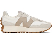 White & Taupe 327 Sneakers