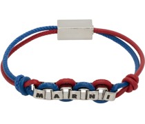 Red & Blue Leather Bracelet