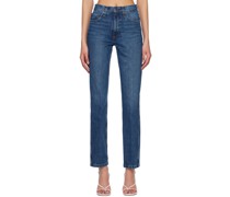 Blue High-Rise Jeans