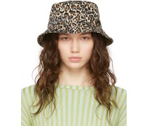 Beige Leopard Mark Beach Hat