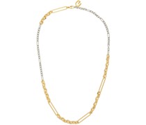 Silver & Gold 'G' Link Mixed Necklace