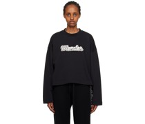 Black Appliqué Sweatshirt