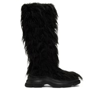 Black Gao High Faux-Fur Boots